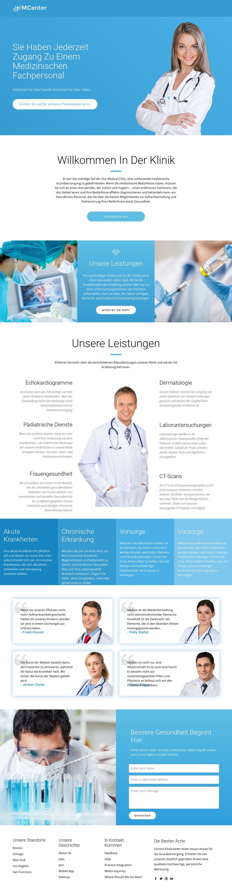 Pro Gesundheit und Medizin Website design