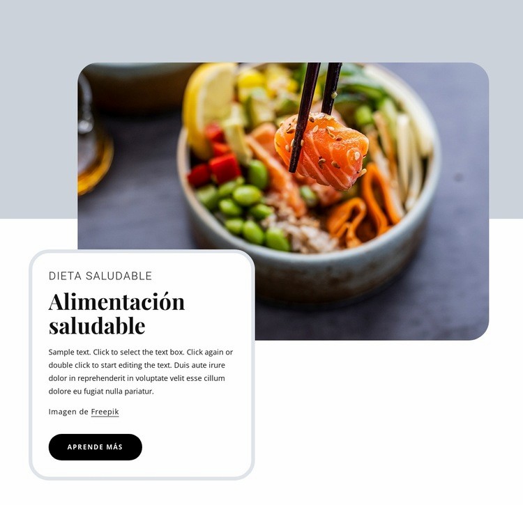 Desarrolla hábitos alimenticios saludables Diseño de páginas web