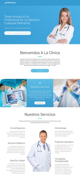Página De Inicio Del Sitio Web Para Pro Salud Y Medicina