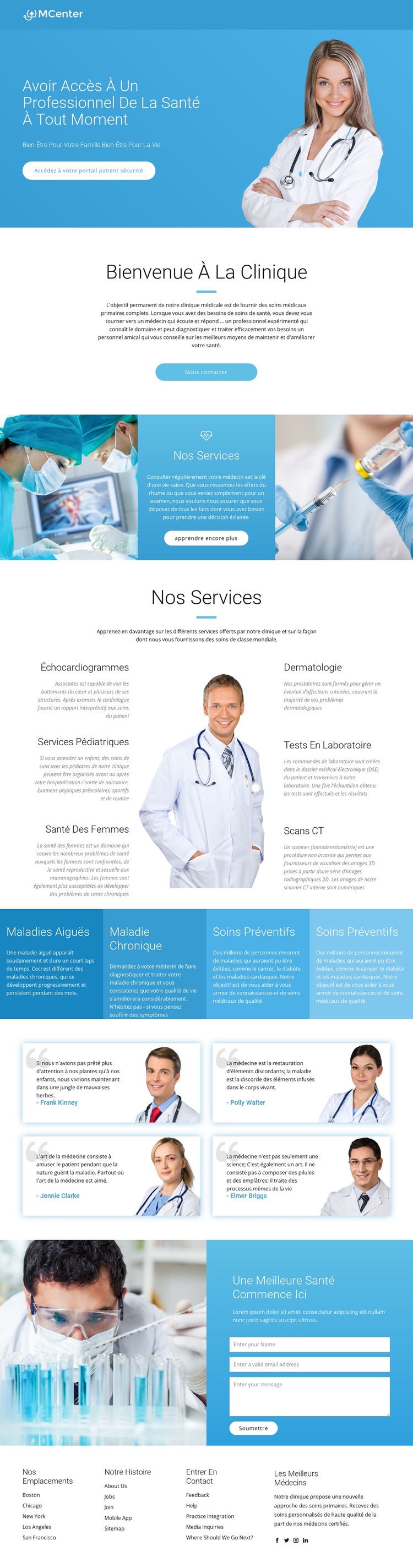 Pro santé et médecine Modèles de constructeur de sites Web
