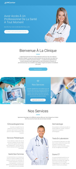 Pro Santé Et Médecine – Mise En Page HTML Du Site Web