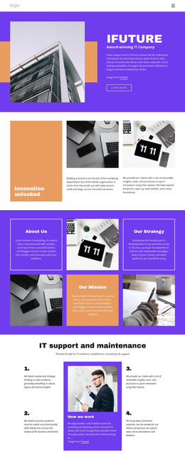 Award-Winning IT Company - Site With HTML Template Download