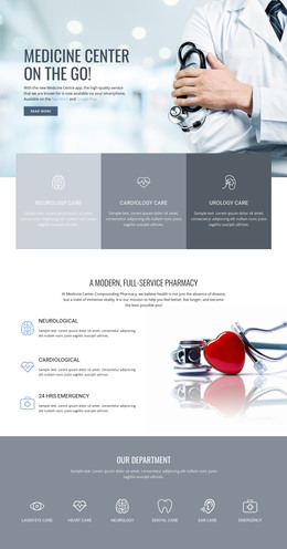 Pharmacy And Medicine Free CSS Template