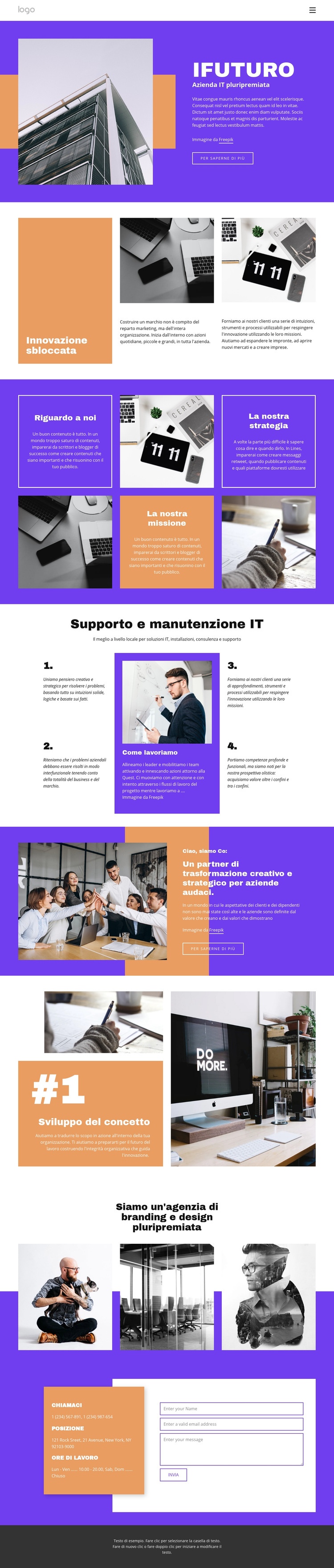 Azienda IT pluripremiata Modello HTML