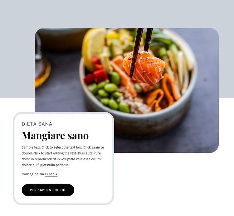 Costruisci abitudini alimentari sane Un modello di pagina