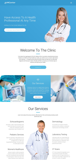 Pro Health And Medicine One Page Template