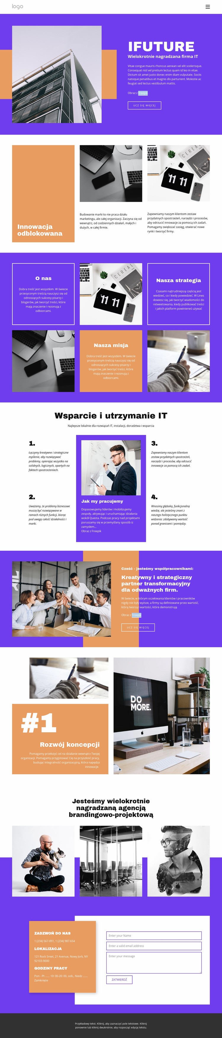 Wielokrotnie nagradzana firma IT Motyw WordPress