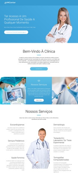 Página Inicial Do Site Para Pró Saúde E Medicina
