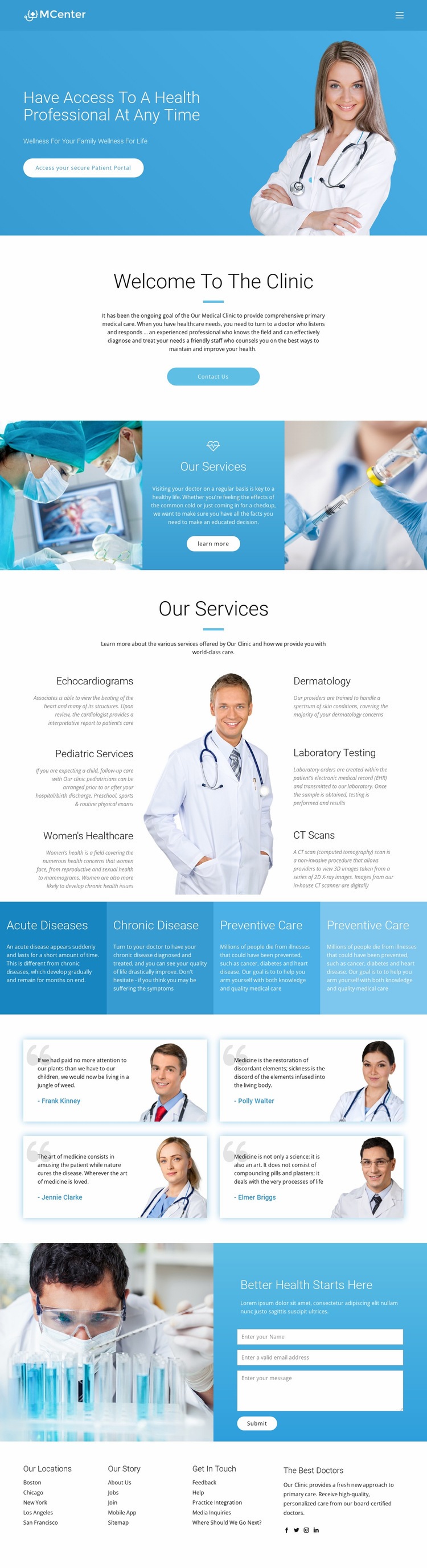 Pro hälsa och medicin Html webbplatsbyggare