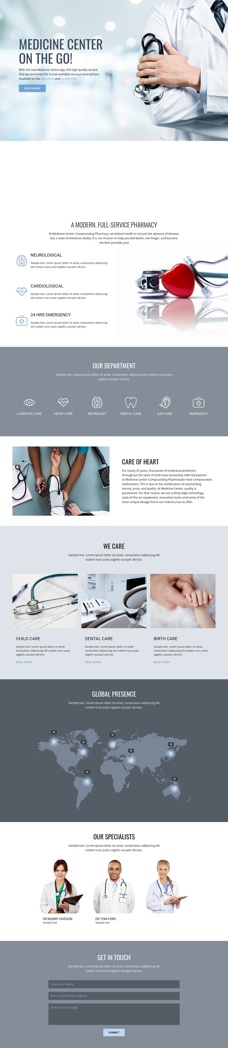 Pharmacy and medicine Webflow Template Alternative