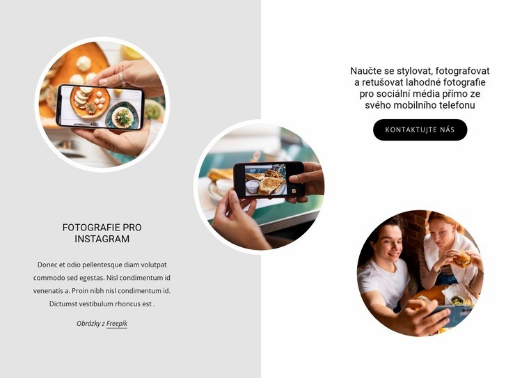 Fotografie pro sociální sítě Šablona CSS