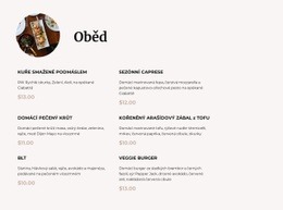 Naše Polední Menu – Jednoduchá Šablona Webu