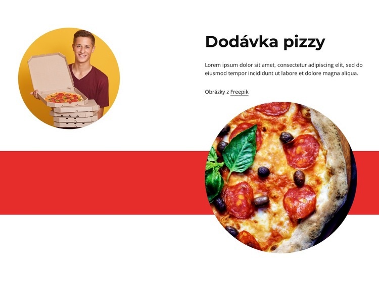 Design rozvozu pizzy Šablona webové stránky
