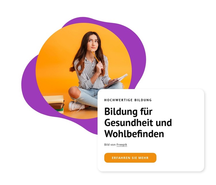 Bildung für das Gesundheitswesen HTML-Vorlage