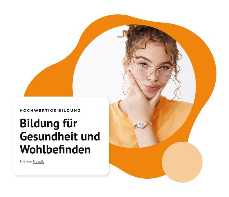 Bildung für Gesundheit HTML5-Vorlage