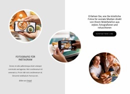 Benutzfertiges Website-Design Für Fotografie Für Soziale Medien