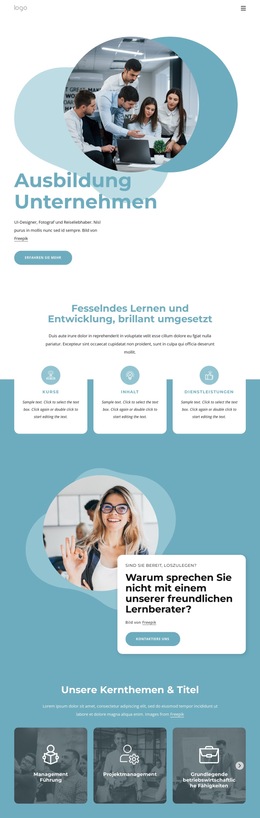 Lern- Und Engagementdienste – Fertiges Website-Design