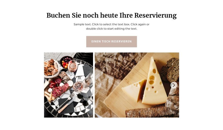 Snack-Galerie Landing Page
