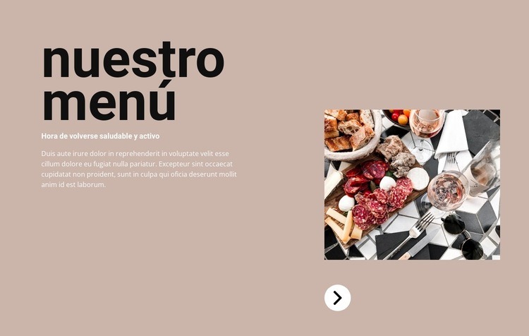 platos frescos Diseño de páginas web