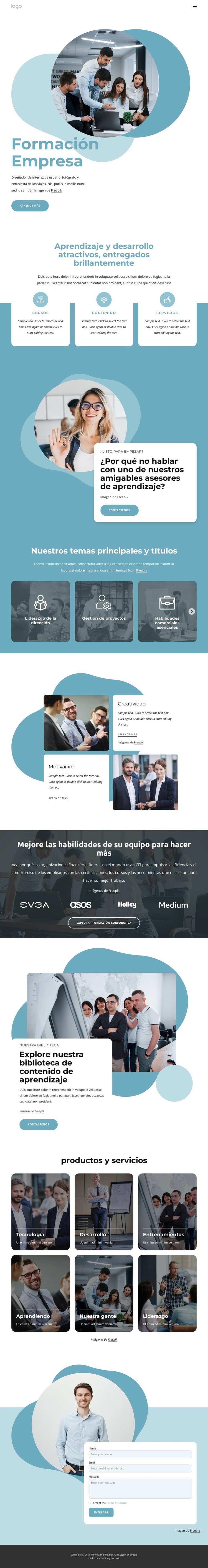 Servicios de aprendizaje y compromiso Diseño de páginas web