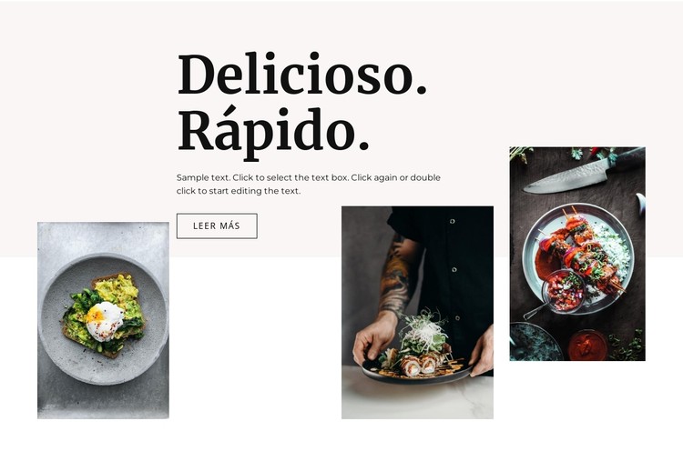 Nuestros platos frescos Plantilla CSS