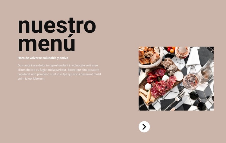 platos frescos Plantilla HTML