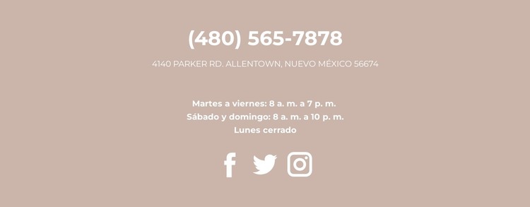 Contactos del restaurante Plantilla HTML