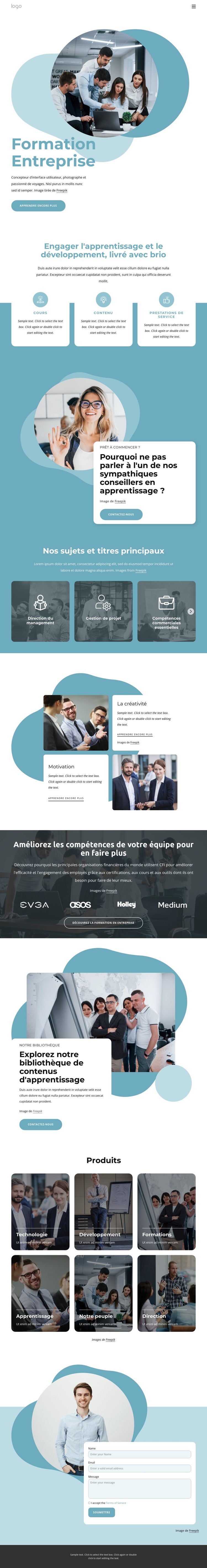 Services d'apprentissage et d'engagement Conception de site Web