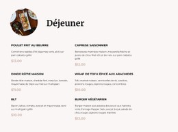 Notre Menu Du Midi Site Web Gratuit