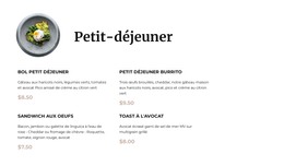 Menu Du Petit Déjeuner - Modèle Gratuit