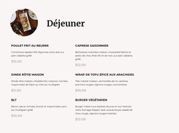 Concepteur De Produits Pour Notre Menu Du Midi