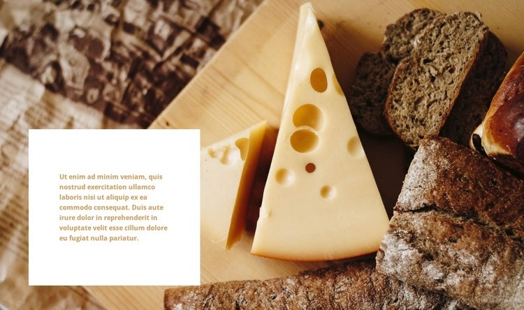 Entreprise de fromage Modèle d'une page