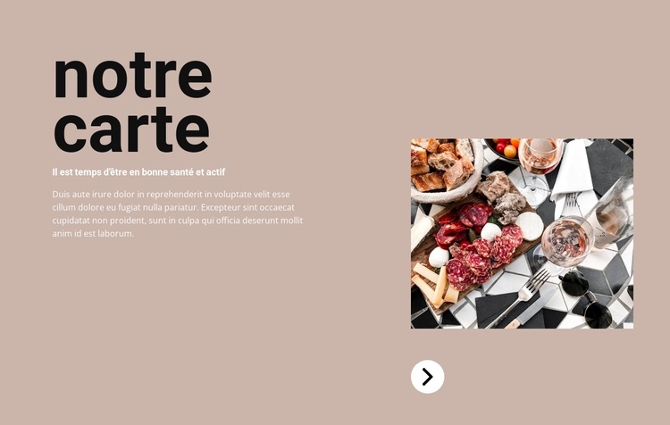 Plats frais Thème WordPress