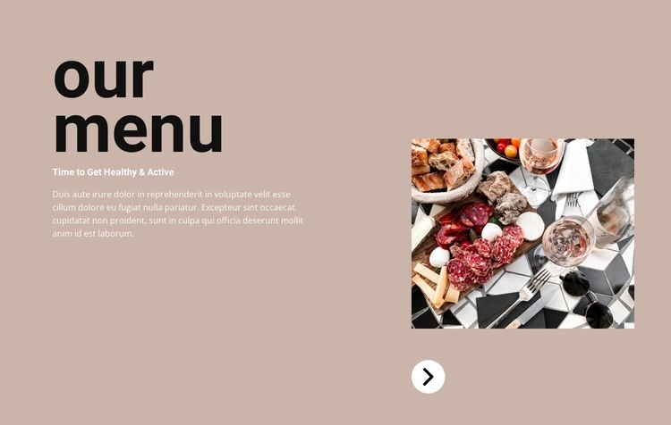Fresh dishes Homepage Design