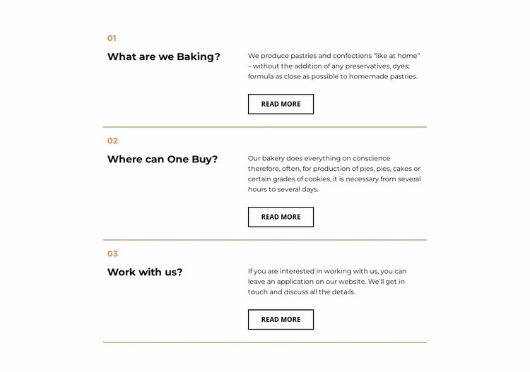 How the restaurant works Homepage Design