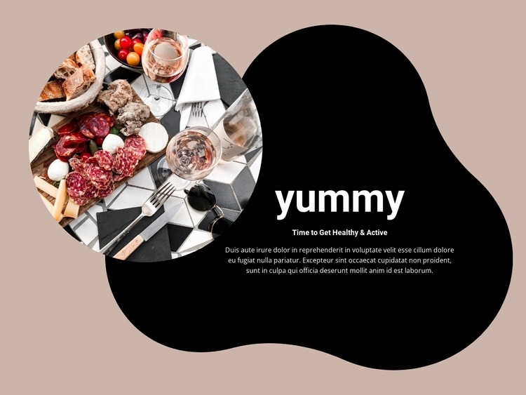 Snacks and aperitifs Homepage Design