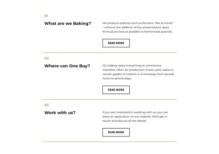 How the restaurant works HTML Template