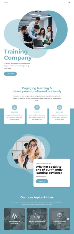 Learning And Engagement Services Html5 Responsive Template