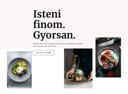 Friss Ételeink – Többcélú Kreatív Sablon