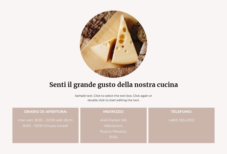 Contatti di produzione Costruttore di siti web HTML