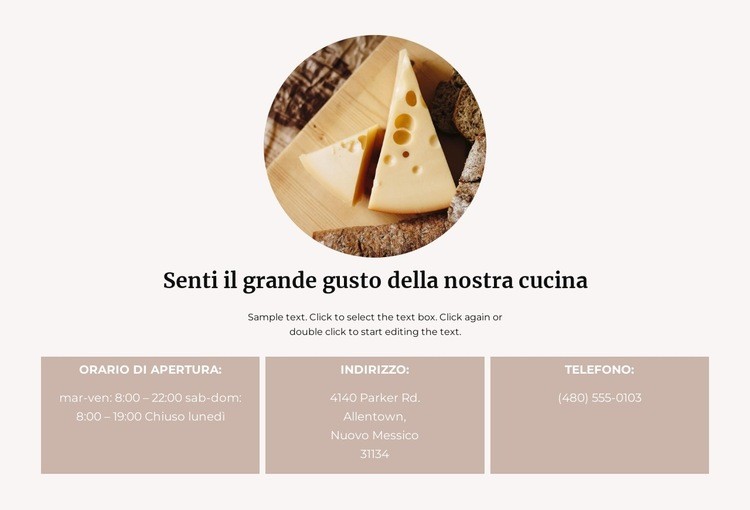 Contatti di produzione Modelli di Website Builder