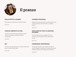 Il Nostro Menù Per Il Pranzo Sito Web Gratuito