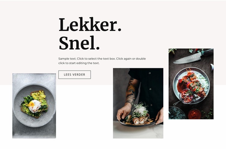 Onze verse gerechten Html Website Builder