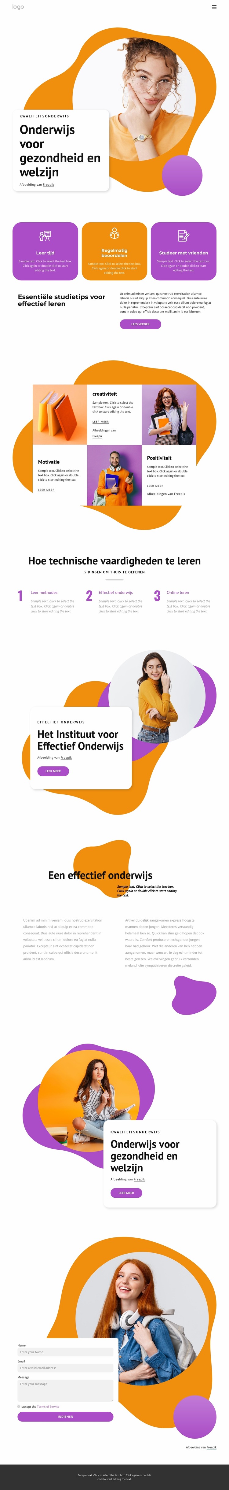 Een kwalitatief goed onderwijs Joomla-sjabloon