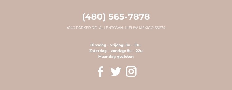 Restaurantcontacten Sjabloon