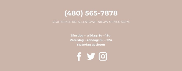 Restaurantcontacten Website mockup