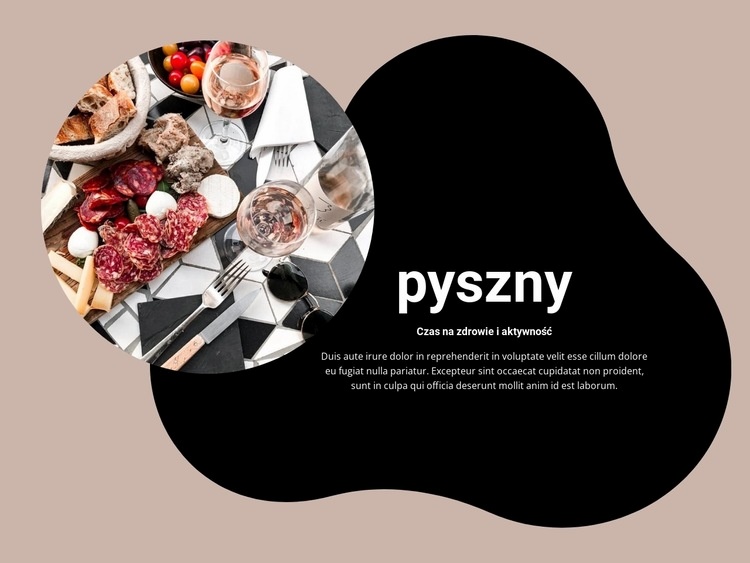 Przekąski i aperitify Makieta strony internetowej