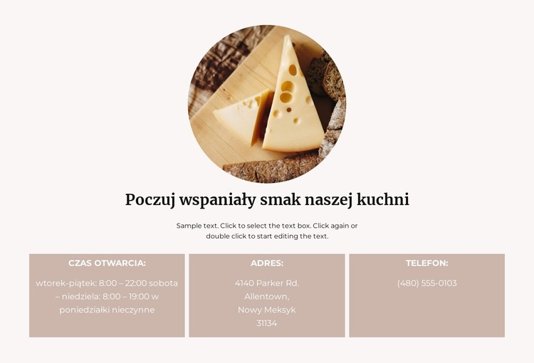 Kontakty produkcyjne Szablon CSS