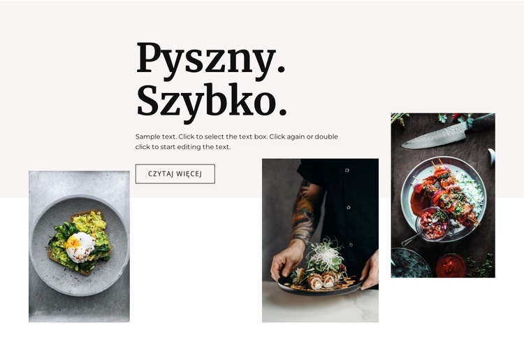 Nasze świeże dania Szablon HTML5