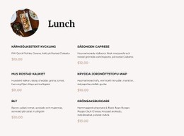Vår Lunchmeny - Responsiv HTML5-Mall